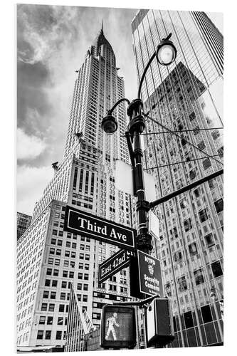 Foam board print Chrysler Building, New York City (monochrome)