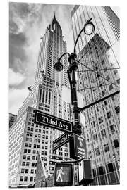 Foam board print Chrysler Building, New York City (monochrome)