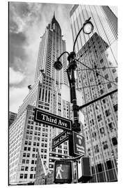Magnettafel Wolkenkratzer in New York – Chrysler Building (monochrom)