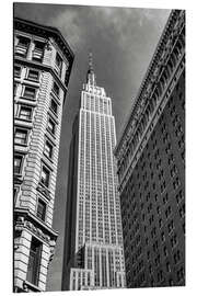 Alubild Empire State Building - New York City (schwarz weiß)