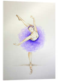 Quadro em acrílico Ballet Dancer in Purple