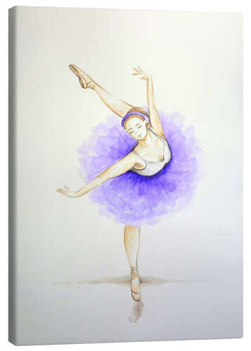 Lerretsbilde Ballet Dancer in Purple