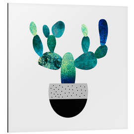 Aluminium print Cactus blue