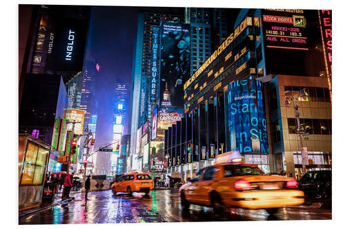 Tableau en PVC Broadway la nuit - New York City