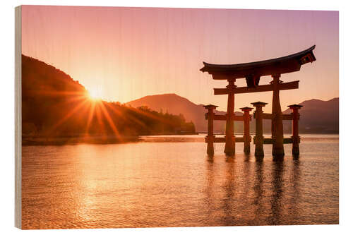 Tableau en bois Ile de Miyajima (Itsuku-shima), Japon