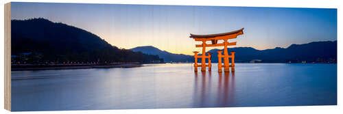 Tableau en bois Itsuku-shima au Japon