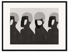 Gerahmter Kunstdruck people mountain people sea No 2