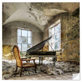 Wall sticker The old piano