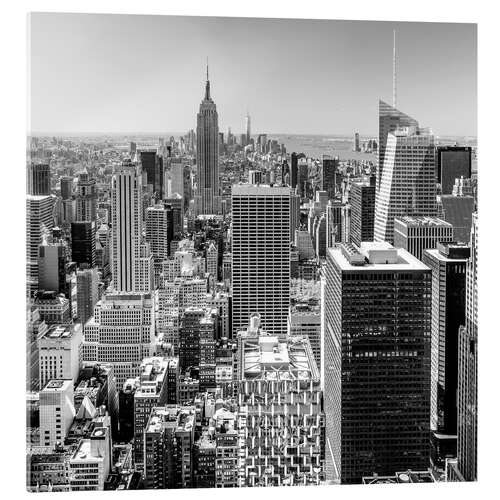 Acrylic print Top Of The Rock - New York City (monochrome)