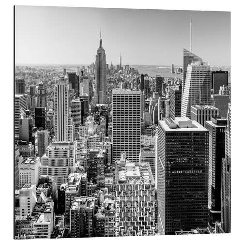 Alubild Top of the Rock - New York City (schwarz weiß)