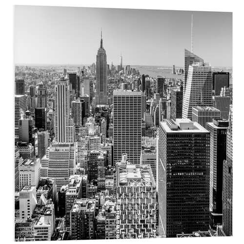 PVC print Top Of The Rock - New York City (monochrome)