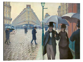 Magnettafel Straße in Paris an einem regnerischen Tag