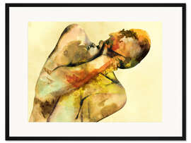 Gerahmter Kunstdruck sad peter No 6