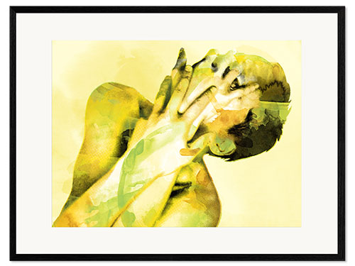 Gerahmter Kunstdruck sad peter No 7