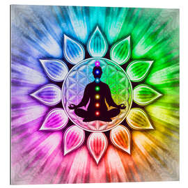 Gallery print In meditation with chakras