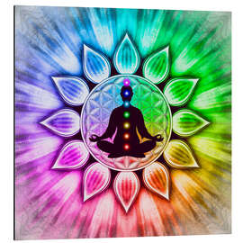 Magnettafel In Meditation mit Chakren – Artwork III