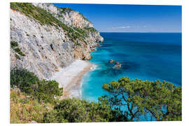 Foam board print Ocean and Coastal mountains (Portugal)