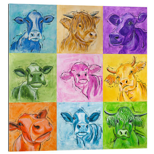 Quadro em plexi-alumínio Big cows parade