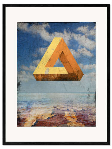 Framed art print Penrose triangle