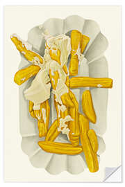 Vinilo para la pared French fries with mayonnaise