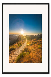Gerahmter Kunstdruck weg zur Sonne