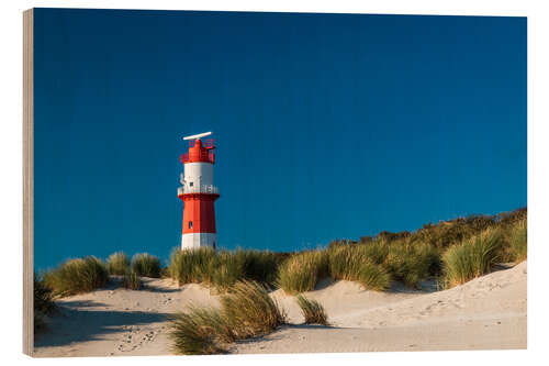 Wood print Borkum Lighthouse