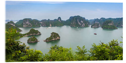 Acrylglas print Panorama Halong Bay - Vietnam