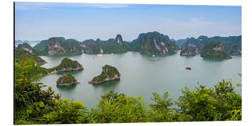 Print på aluminium Panorama Halong Bay - Vietnam