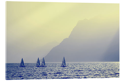 Acrylglasbild Regatta || Boote || Italien || Lago di Garda