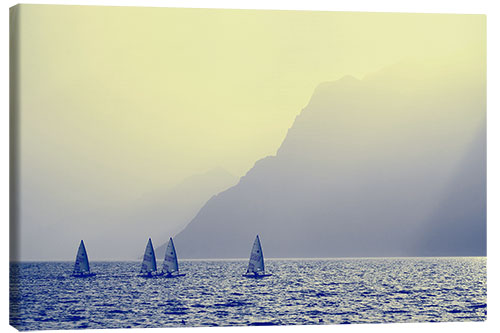 Canvas print Regatta || boats || Italy || Lago di Garda