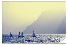 Vinilo para la pared Regatta || boats || Italy || Lago di Garda