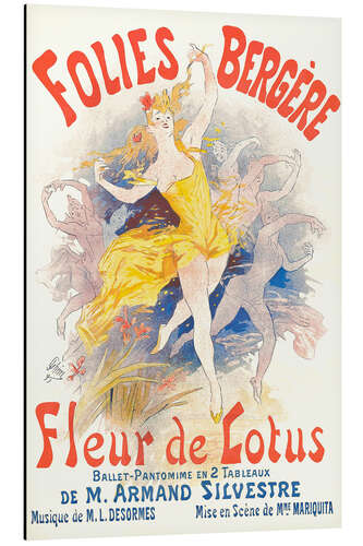 Tableau en aluminium Folies Bergère - Fleur de Lotus