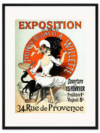 Gerahmter Kunstdruck Ausstellung von A. Willette (französisch)