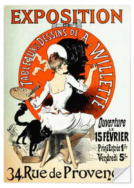 Selvklebende plakat Exhibition by A. Willette (French)