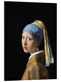 Aluminium print  Girl with a Pearl Earring - Jan Vermeer
