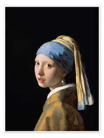 Wandbild  Das Mädchen mit dem Perlenohrgehänge - Jan Vermeer