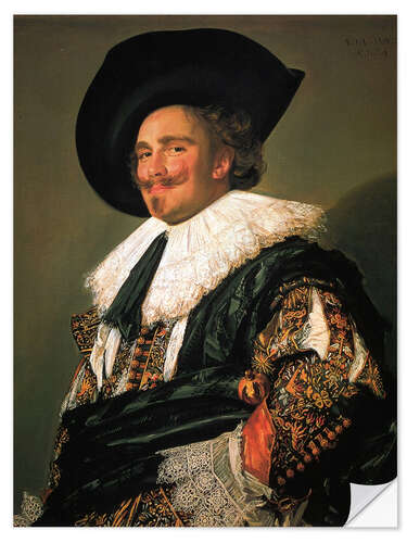 Selvklebende plakat Laughing Cavalier