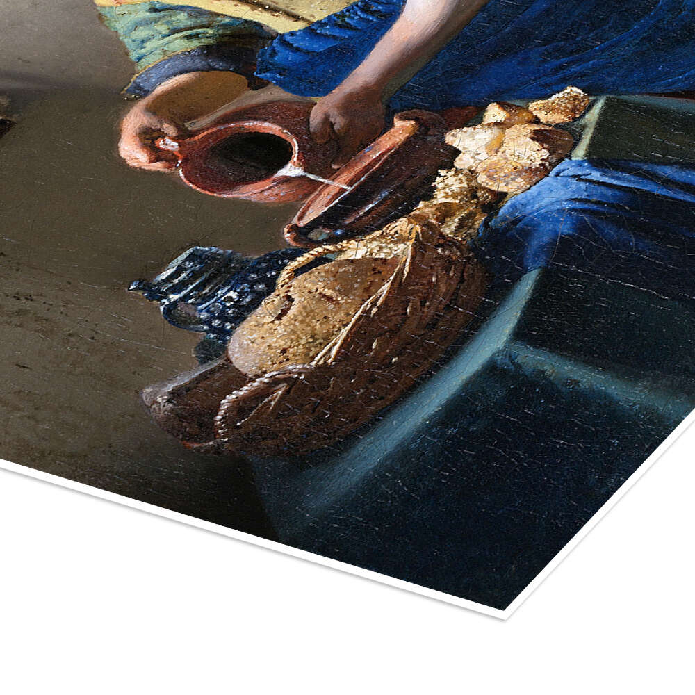 Het melkmeisje van Jan Vermeer als poster, canvas print en meer