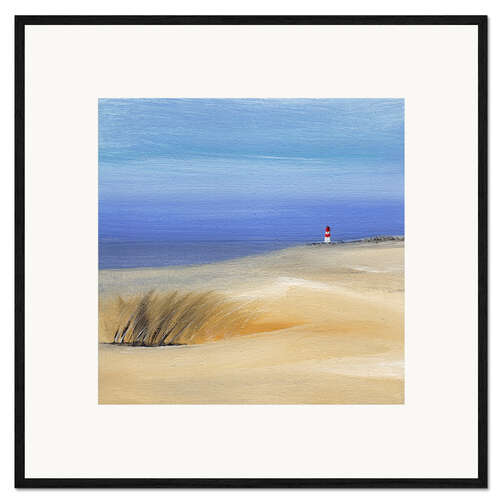 Plakat artystyczny premium w ramie Beautiful beach at the North Sea