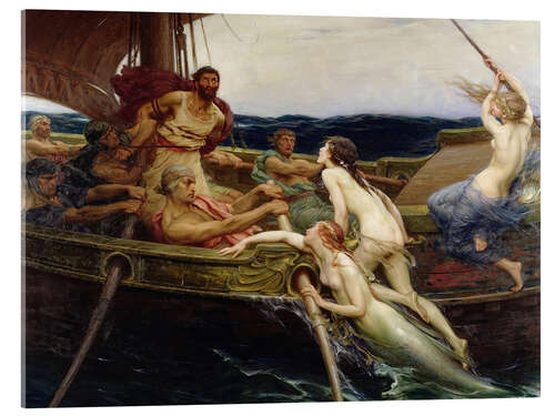 Acrylic print Ulysses and the Sirens