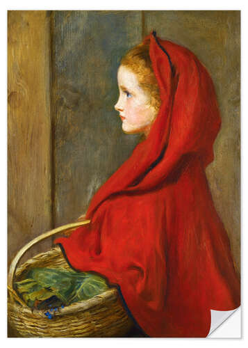 Selvklebende plakat Red Riding Hood