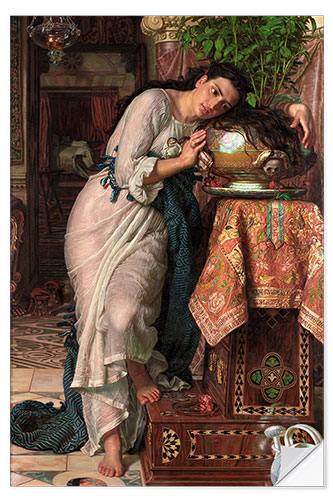 Selvklebende plakat Isabella and the Pot of Basil