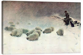 Canvas-taulu The Cheerless Winter's Day - Joseph Farquharson