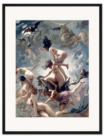 Gerahmter Kunstdruck Hexen auf dem Weg zum Sabbat