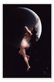 Obra artística  Ninfa de la luna - Luis Ricardo Falero