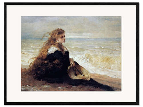 Ingelijste kunstdruk On the Seashore