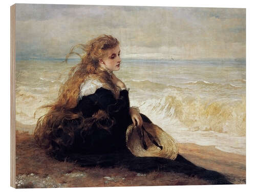 Trätavla On the Seashore