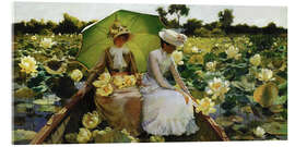 Stampa su vetro acrilico  Lotus Lilies, 1888 - Charles Courtney Curran