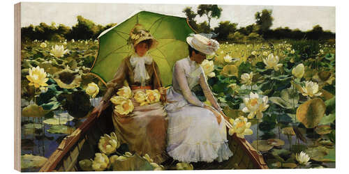 Wood print Lotus Lilies, 1888