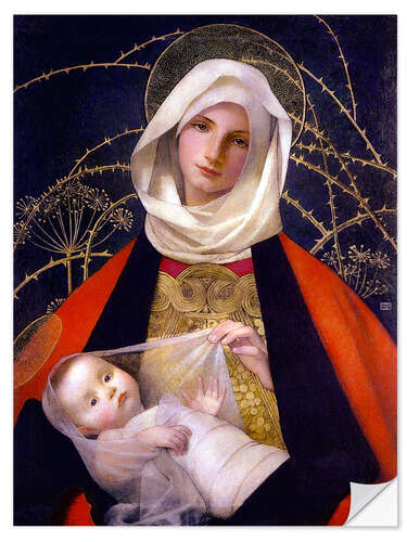 Självhäftande poster Madonna and Child